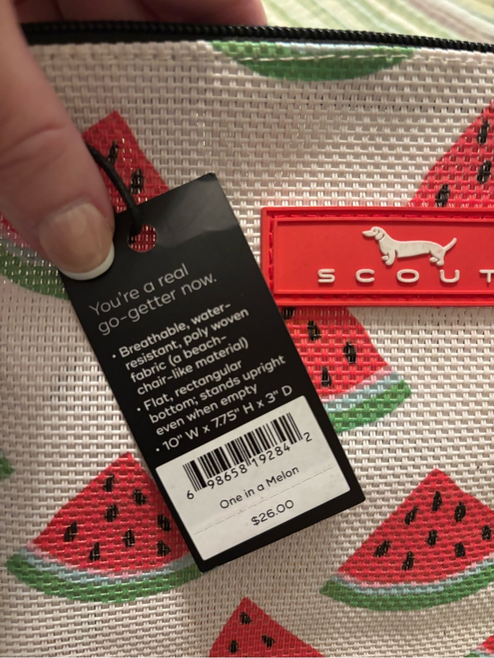 “One in a Melon” mesh weave pouch - NWT - Picture 3 of 4